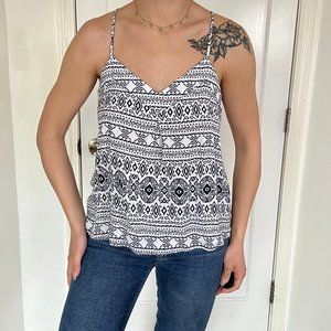 Seamless Fabric Ribbed Crop V-Neck Tank size S